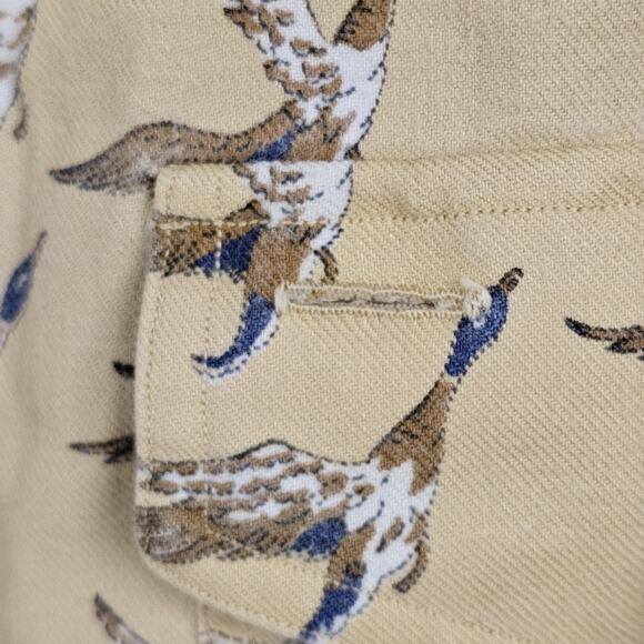 NOWELLS Pulitzer Men's Large Vintage All Over Duck Hunting Button Down Shirt - Picture 5 of 8